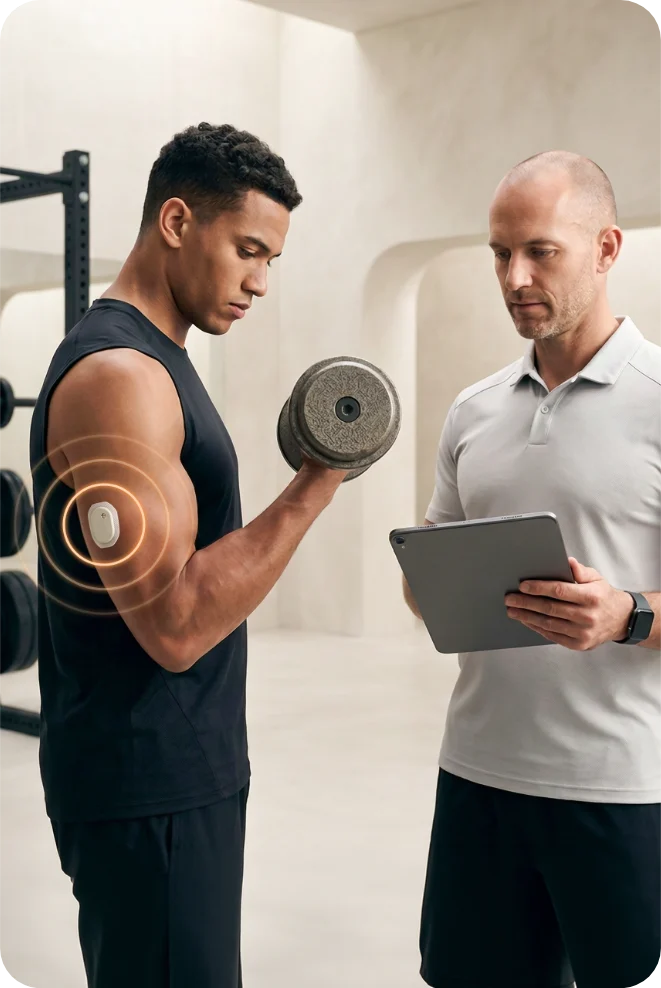 Coach reviewing lactate data with an athlete